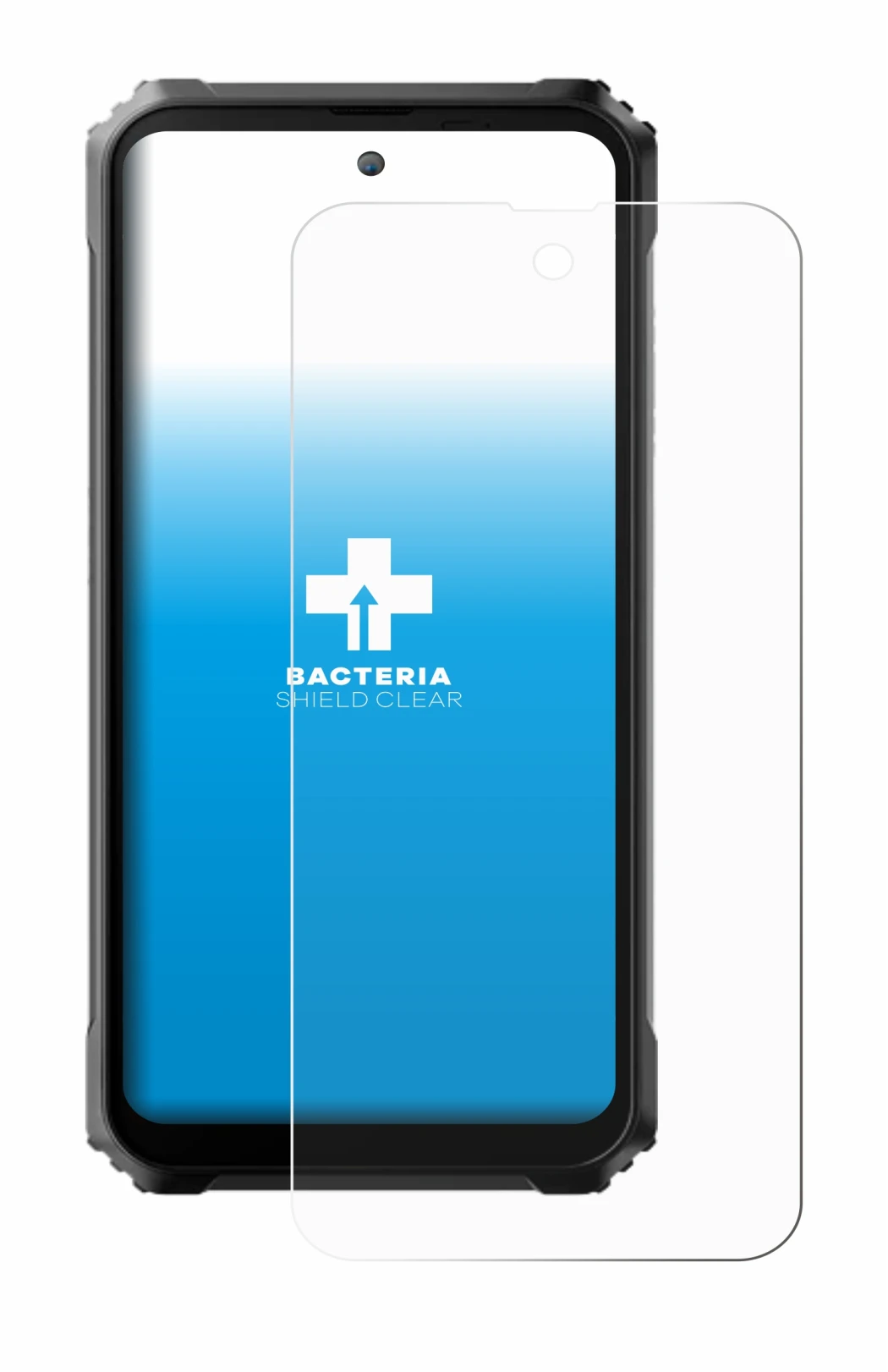 Immagine del dispositivo Blackview BL9000 Pro con un'ampia varietà di protezioni per lo schermo.