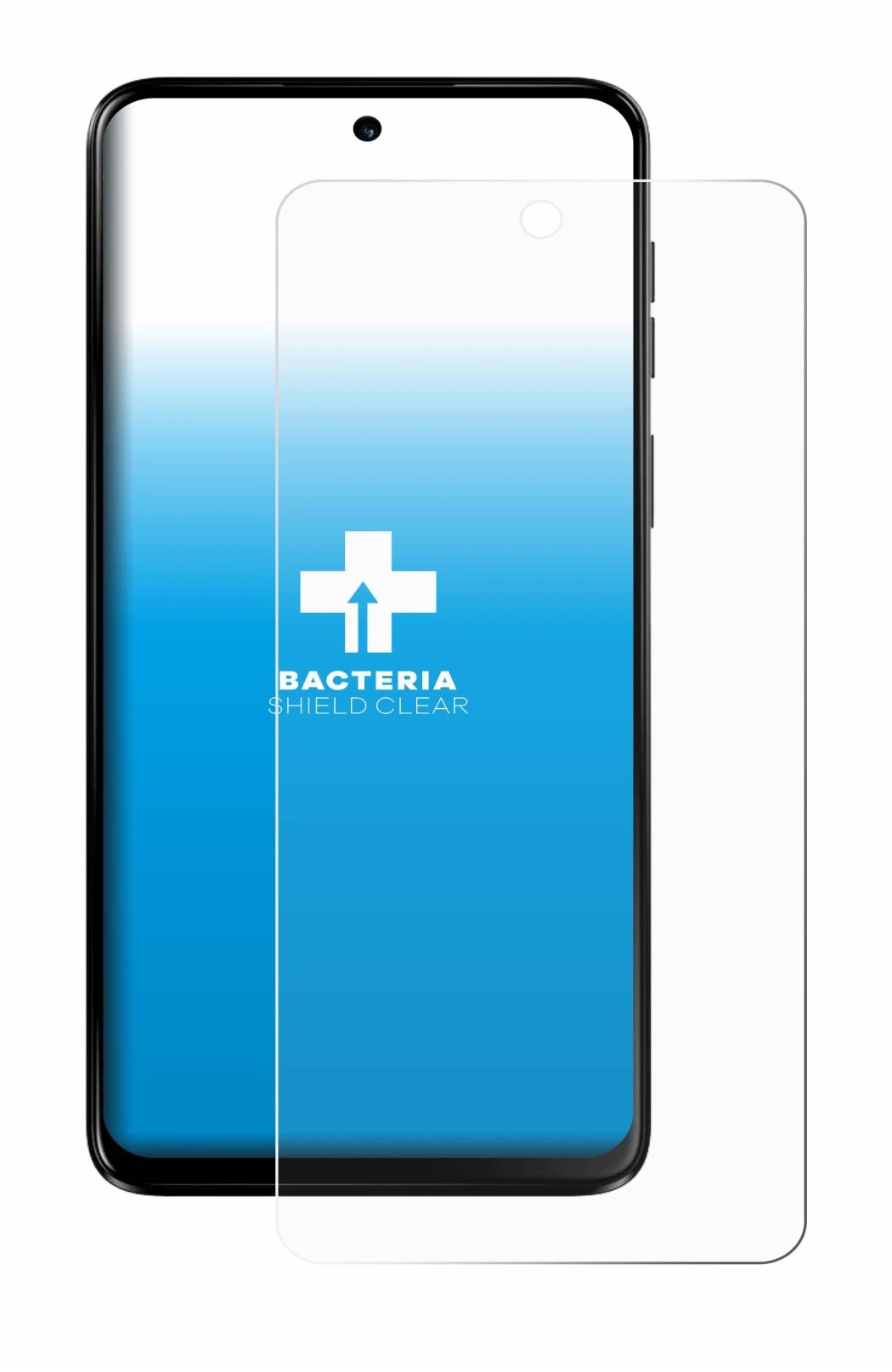 Immagine del dispositivo Motorola Moto G55 con un'ampia varietà di protezioni per lo schermo.