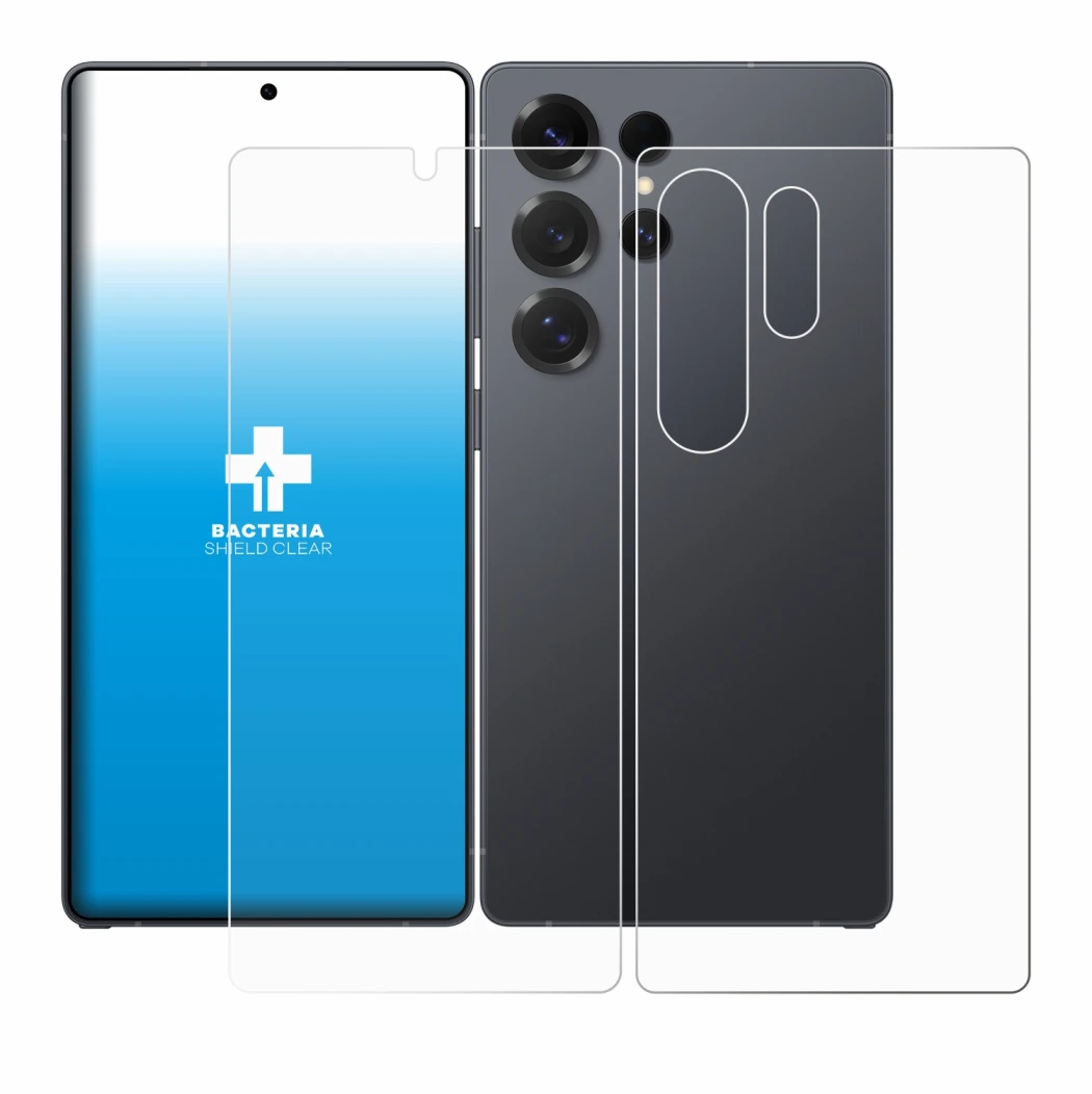 Immagine del dispositivo Samsung Galaxy S25 Ultra Enterprise Edition (Fronte+Retro) con un'ampia varietà di protezioni per lo