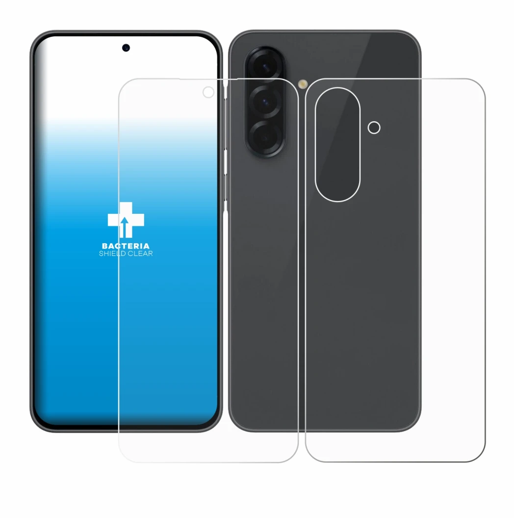 Immagine del dispositivo Samsung Galaxy A36 5G (Fronte+Retro) con un'ampia varietà di protezioni per lo schermo.