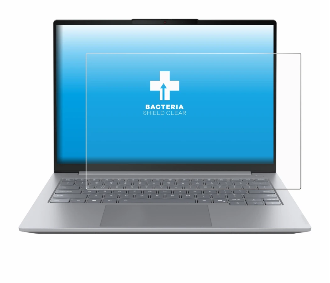 Immagine del dispositivo Lenovo ThinkBook 14 Gen 8 con un'ampia varietà di protezioni per lo schermo.