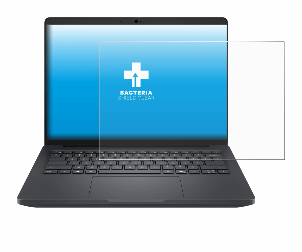 Immagine del dispositivo Dell Pro Max 14 con un'ampia varietà di protezioni per lo schermo.