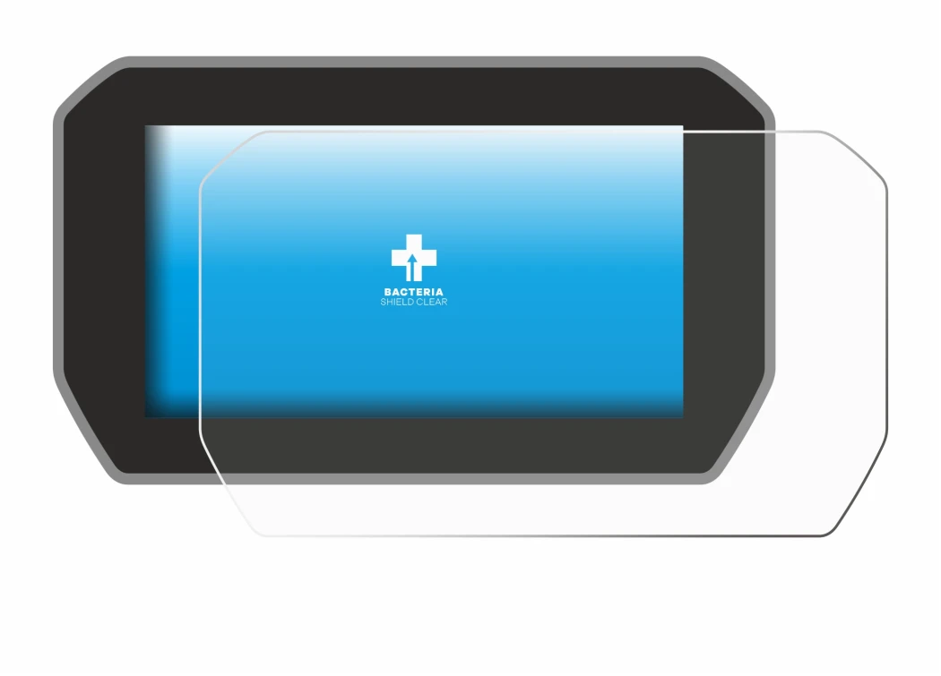 Immagine del dispositivo Ducati V4 Rally (2024) con un'ampia varietà di protezioni per lo schermo.