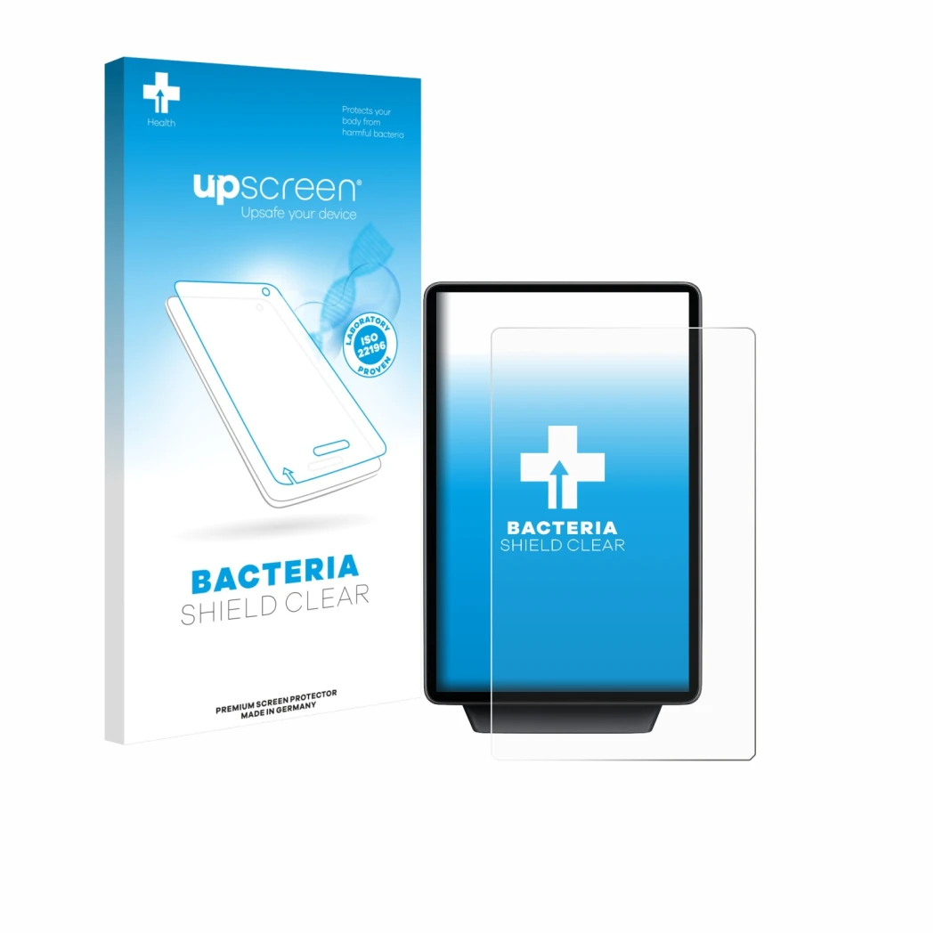 Parte frontale di una confezione del prodotto con il logo del marchio upscreen. Accanto è raffigurato il dispositivo Ford Expl