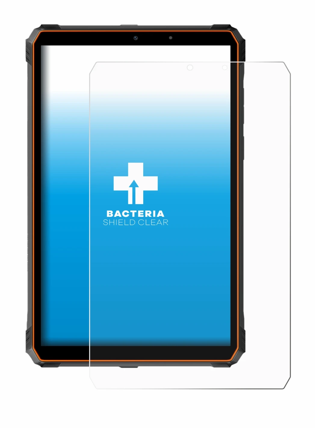 Immagine del dispositivo Blackview Active 5 con un'ampia varietà di protezioni per lo schermo.