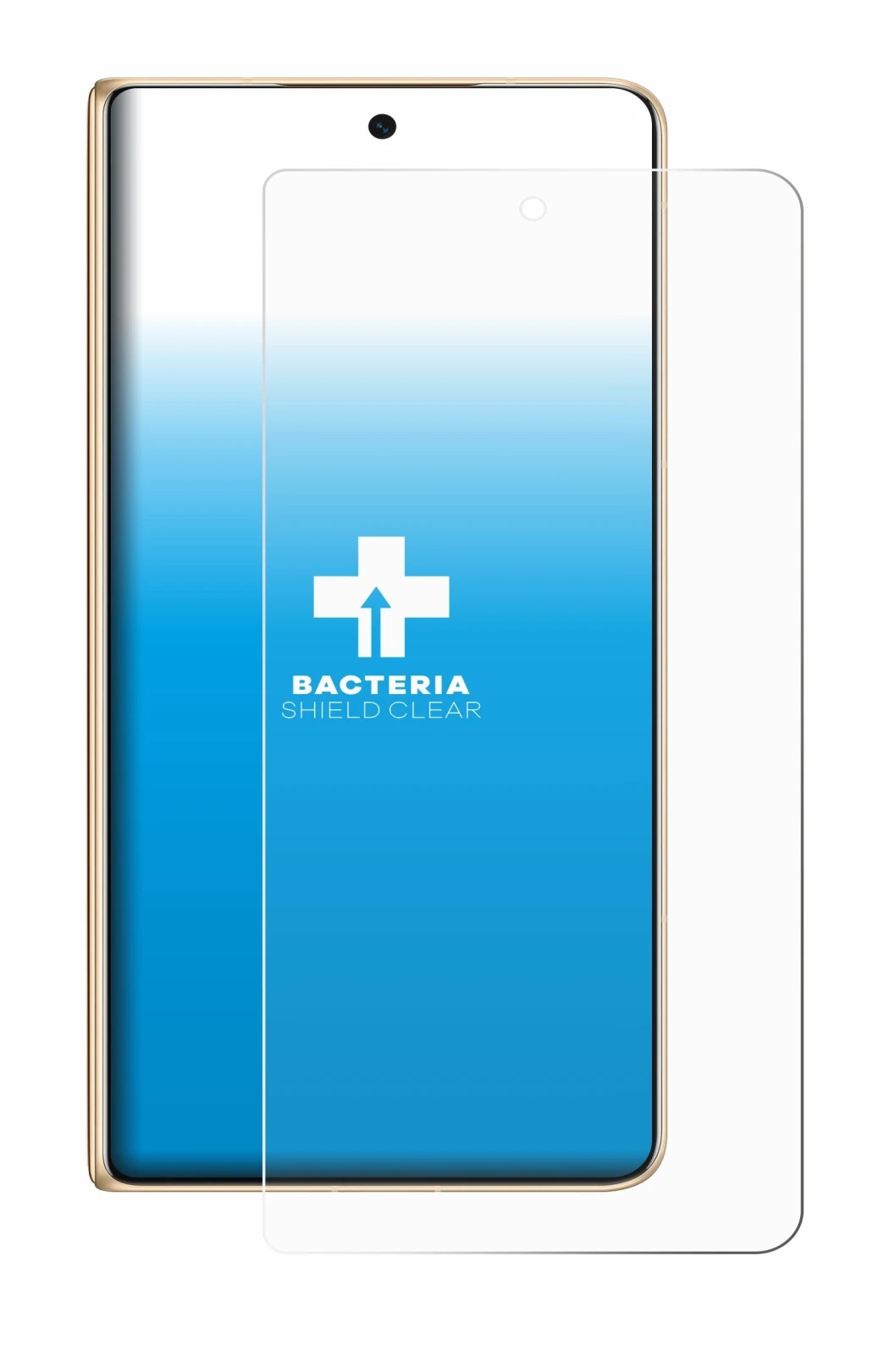 Immagine del dispositivo Honor Magic V5 con un'ampia varietà di protezioni per lo schermo.