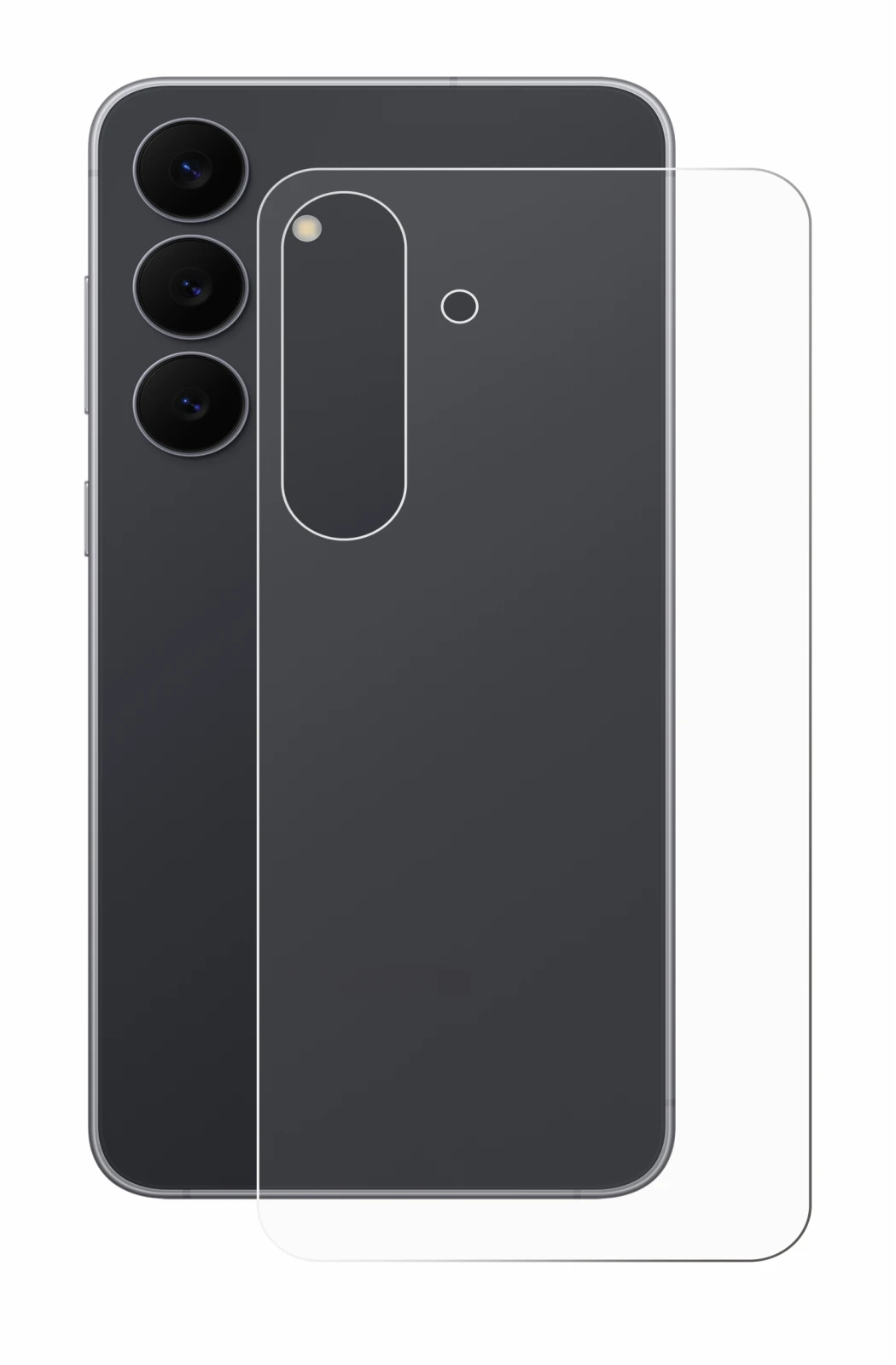 Immagine del dispositivo Samsung Galaxy S25 FE (Posteriore) con un'ampia varietà di protezioni per lo schermo.