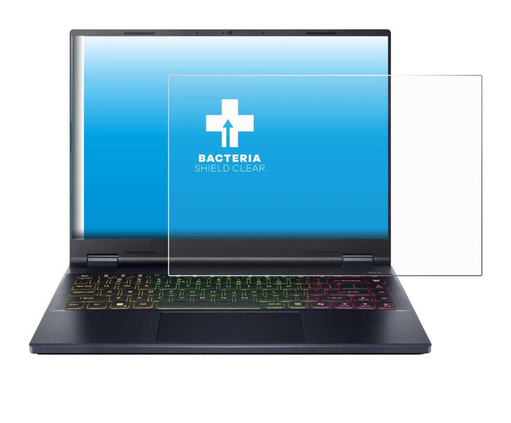 Immagine del dispositivo Acer Predator Helios Neo 14 AI con un'ampia varietà di protezioni per lo schermo.