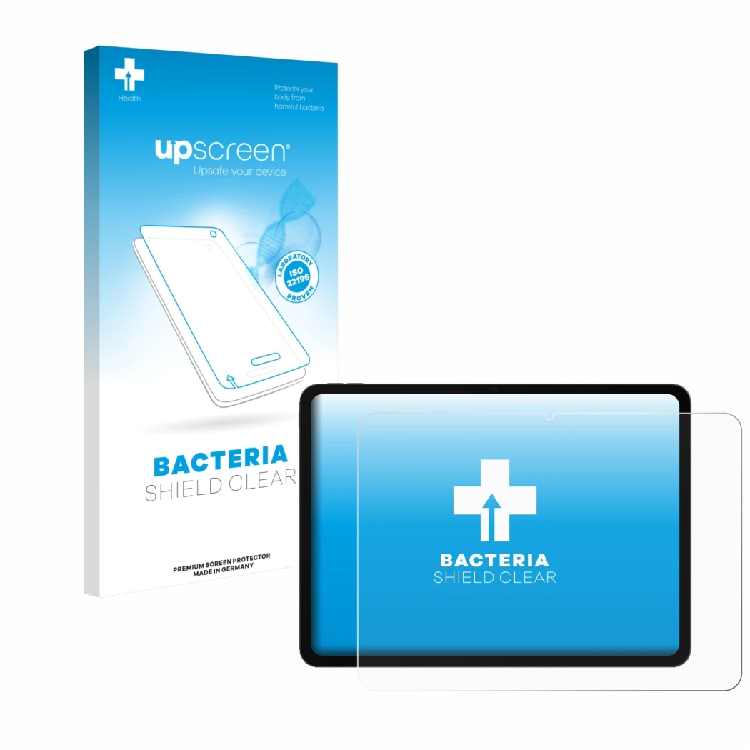 Parte frontale di una confezione del prodotto con il logo del marchio upscreen. Accanto è raffigurato il dispositivo OnePlus P