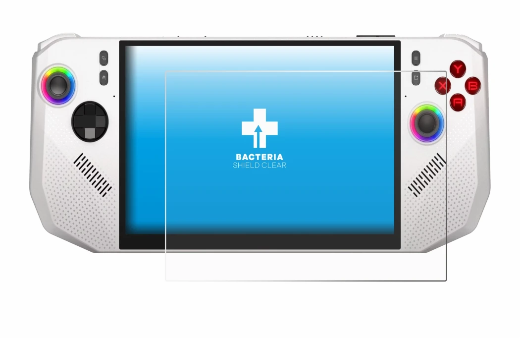 Immagine del dispositivo MSI Claw A8 BZ2EM con un'ampia varietà di protezioni per lo schermo.