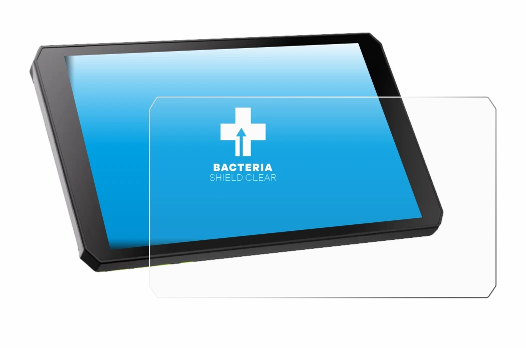 Immagine del dispositivo RiderNav R7M con un'ampia varietà di protezioni per lo schermo.