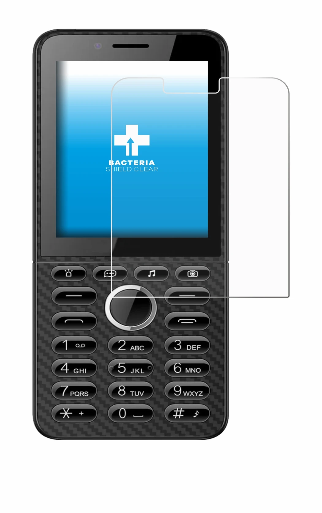 Immagine del dispositivo Energizer E288S con un'ampia varietà di protezioni per lo schermo.