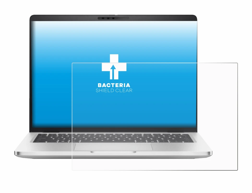 Immagine del dispositivo Dell Pro 14 Plus PB14255 con un'ampia varietà di protezioni per lo schermo.