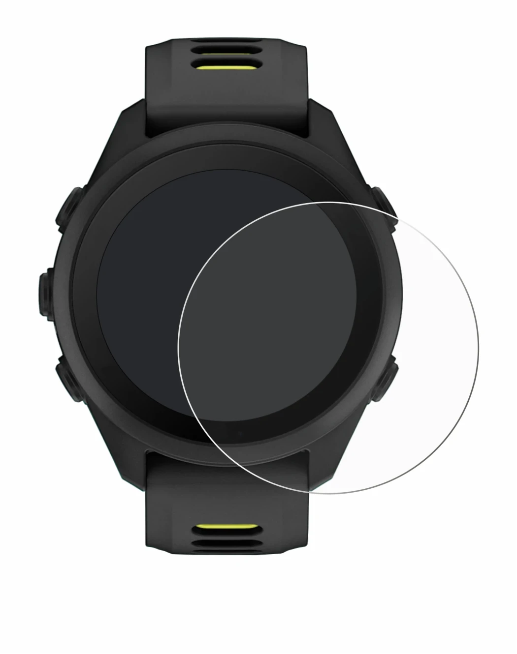 Immagine del dispositivo Garmin Forerunner 170 con un'ampia varietà di protezioni per lo schermo.