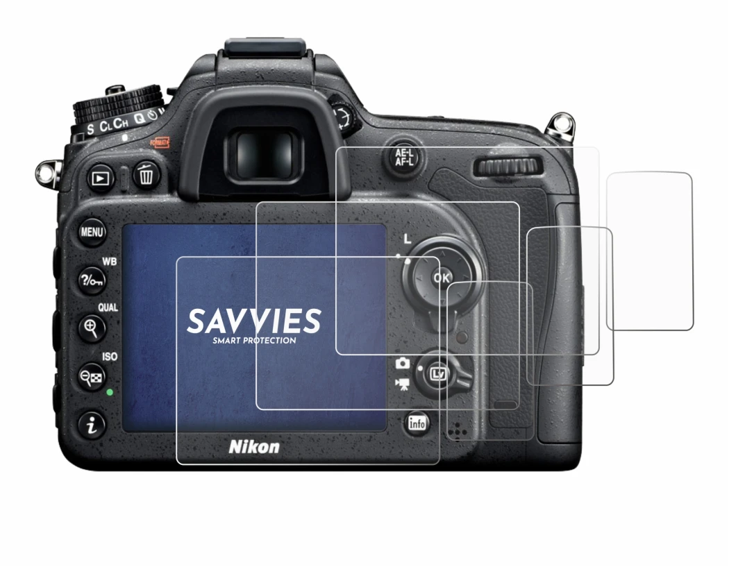 Immagine del dispositivo Nikon D7100 con un'ampia varietà di protezioni per lo schermo.
