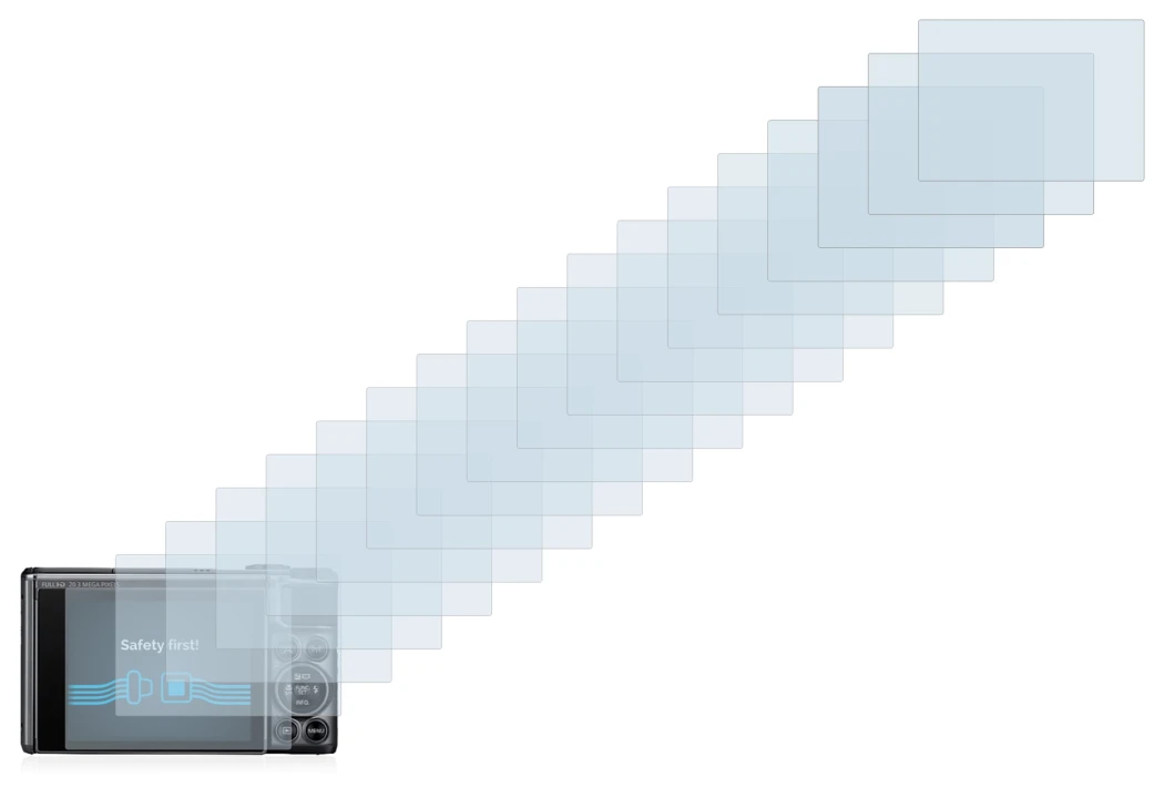Immagine del dispositivo Canon PowerShot SX730 HS con un'ampia varietà di protezioni per lo schermo.