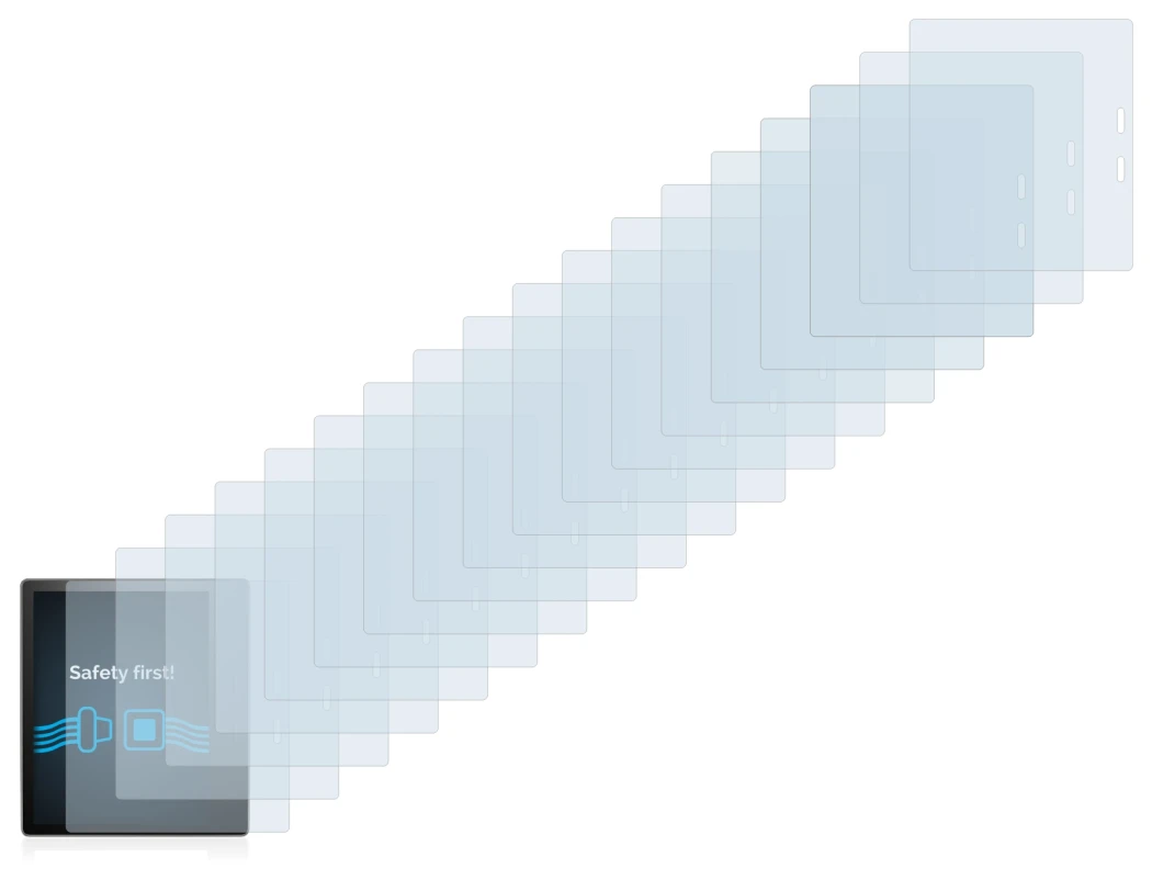 Immagine del dispositivo Amazon Kindle Oasis 2017 (9a Gen.) con un'ampia varietà di protezioni per lo schermo.