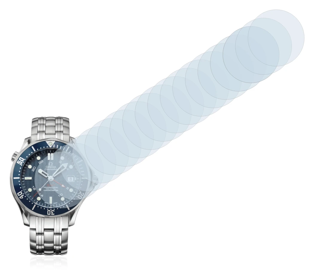 Immagine del dispositivo Omega Seamaster Diver (41 mm) con un'ampia varietà di protezioni per lo schermo.