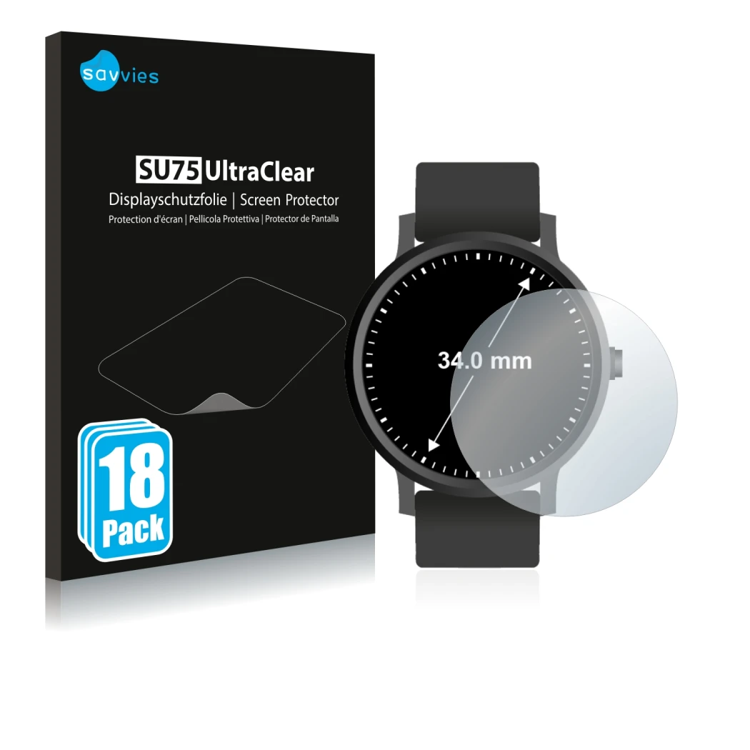 Parte frontale di una confezione del prodotto con il logo del marchio Savvies. Accanto è raffigurato il dispositivo Circolare 