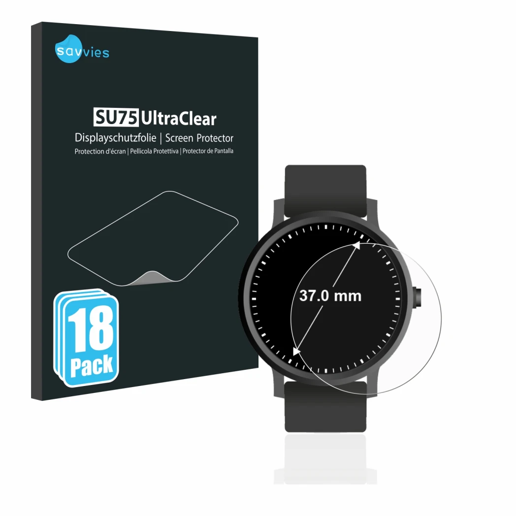 Parte frontale di una confezione del prodotto con il logo del marchio Savvies. Accanto è raffigurato il dispositivo Circolare 