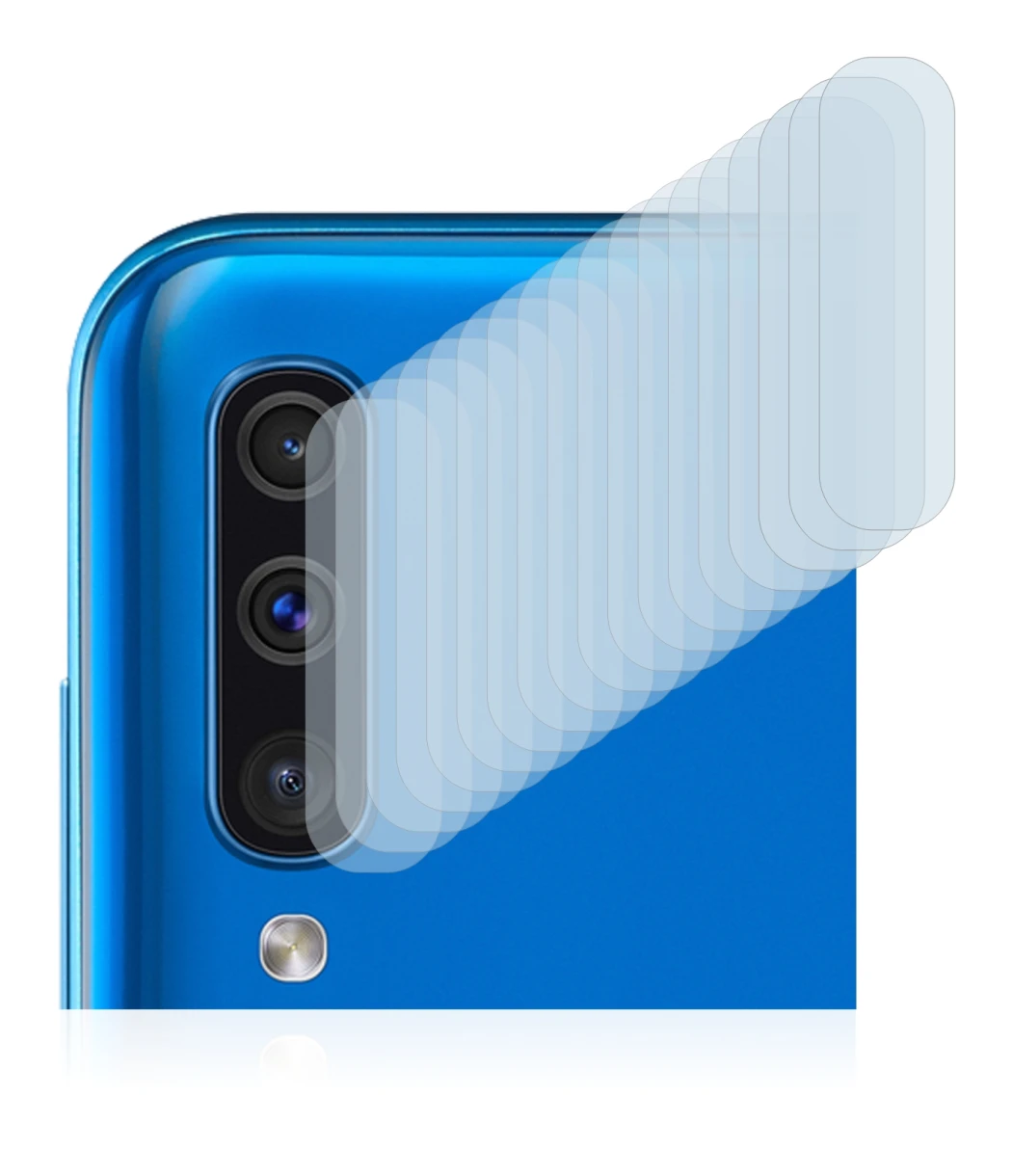 Immagine del dispositivo Samsung Galaxy A50 (SOLO Fotocamera) con un'ampia varietà di protezioni per lo schermo.