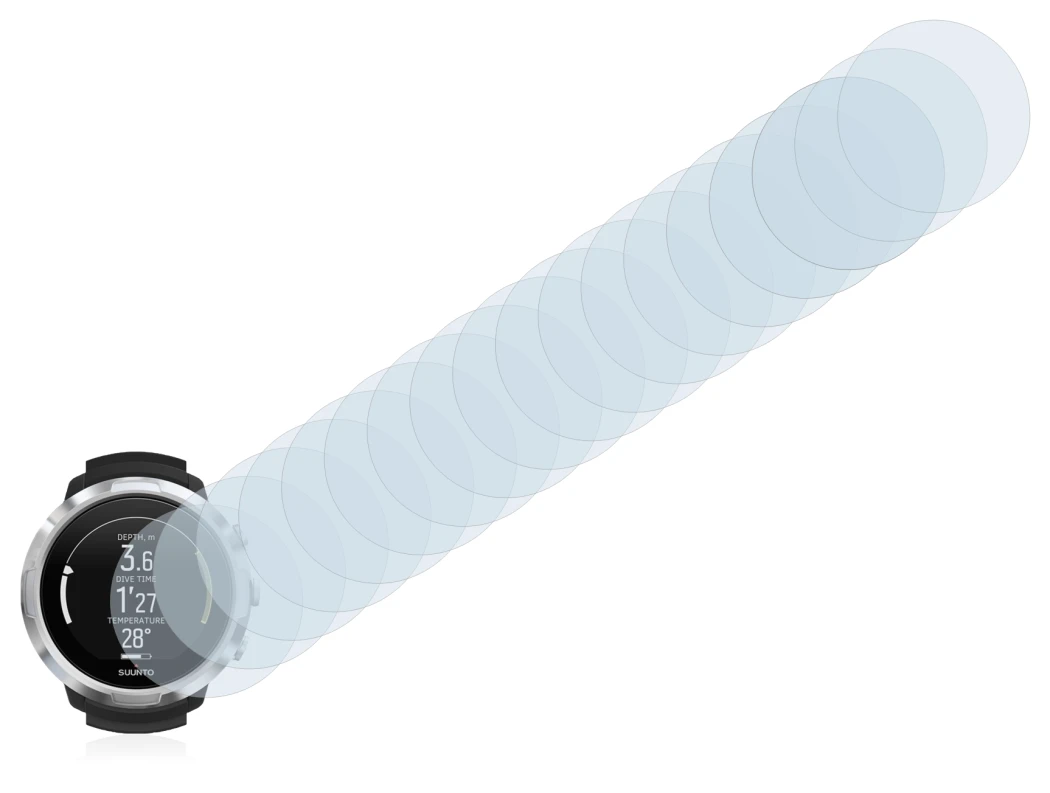 Immagine del dispositivo Suunto D6 Support con un'ampia varietà di protezioni per lo schermo.