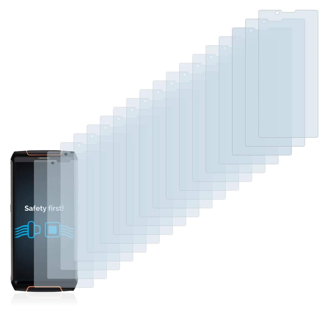 Immagine del dispositivo Cubot King Kong 3 con un'ampia varietà di protezioni per lo schermo.