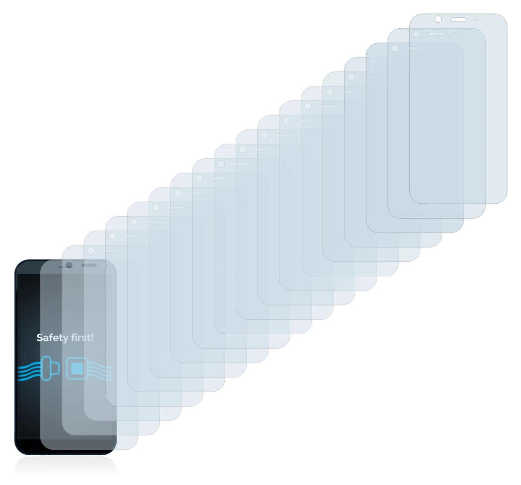 Immagine del dispositivo Shiftphones Shift6m con un'ampia varietà di protezioni per lo schermo.