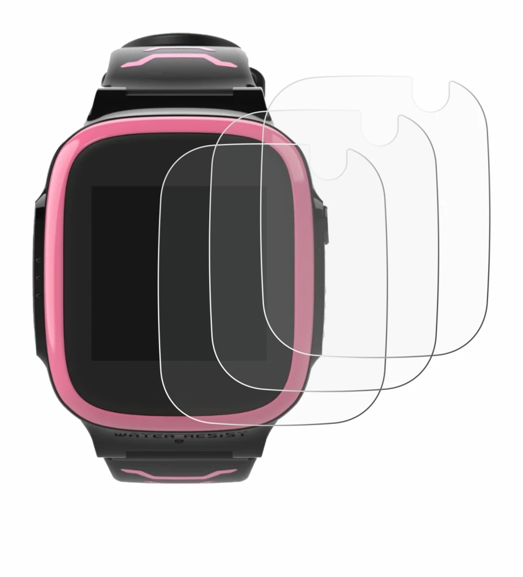 Immagine del dispositivo Xplora X5 Play con un'ampia varietà di protezioni per lo schermo.