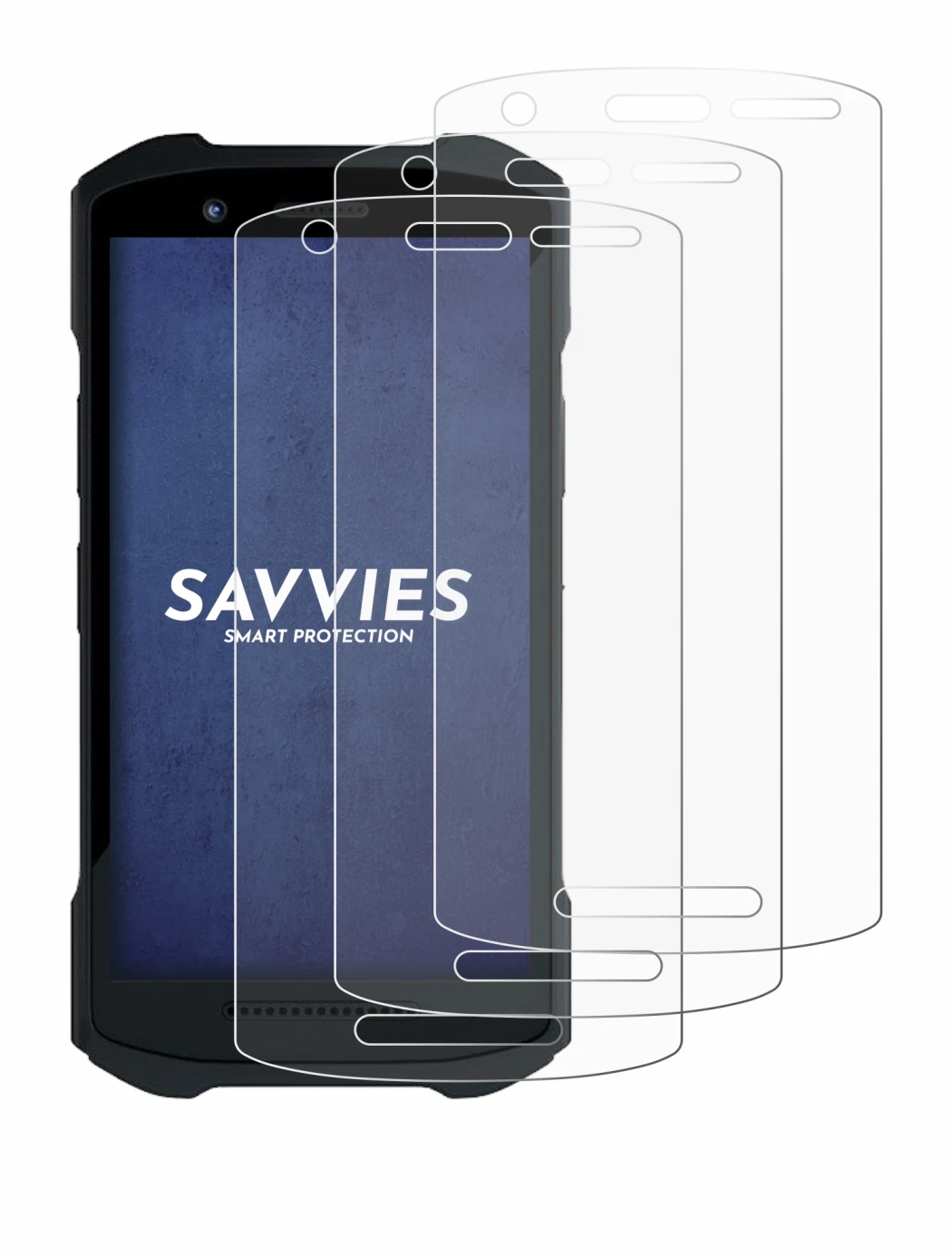 Immagine del dispositivo Zebra TC26 con un'ampia varietà di protezioni per lo schermo.