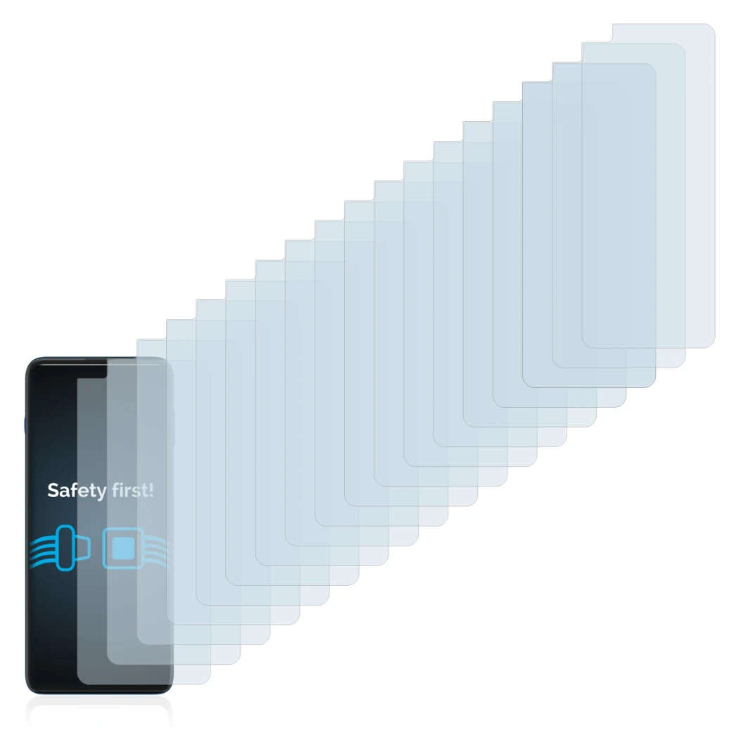 Immagine del dispositivo Motorola Moto G100 con un'ampia varietà di protezioni per lo schermo.