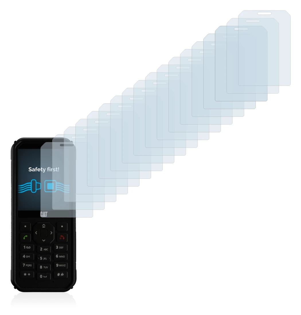 Immagine del dispositivo Caterpillar Cat B40 con un'ampia varietà di protezioni per lo schermo.