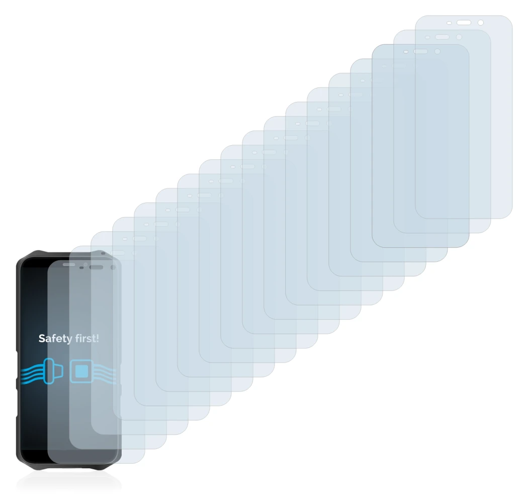 Immagine del dispositivo Oukitel WP12 Pro con un'ampia varietà di protezioni per lo schermo.