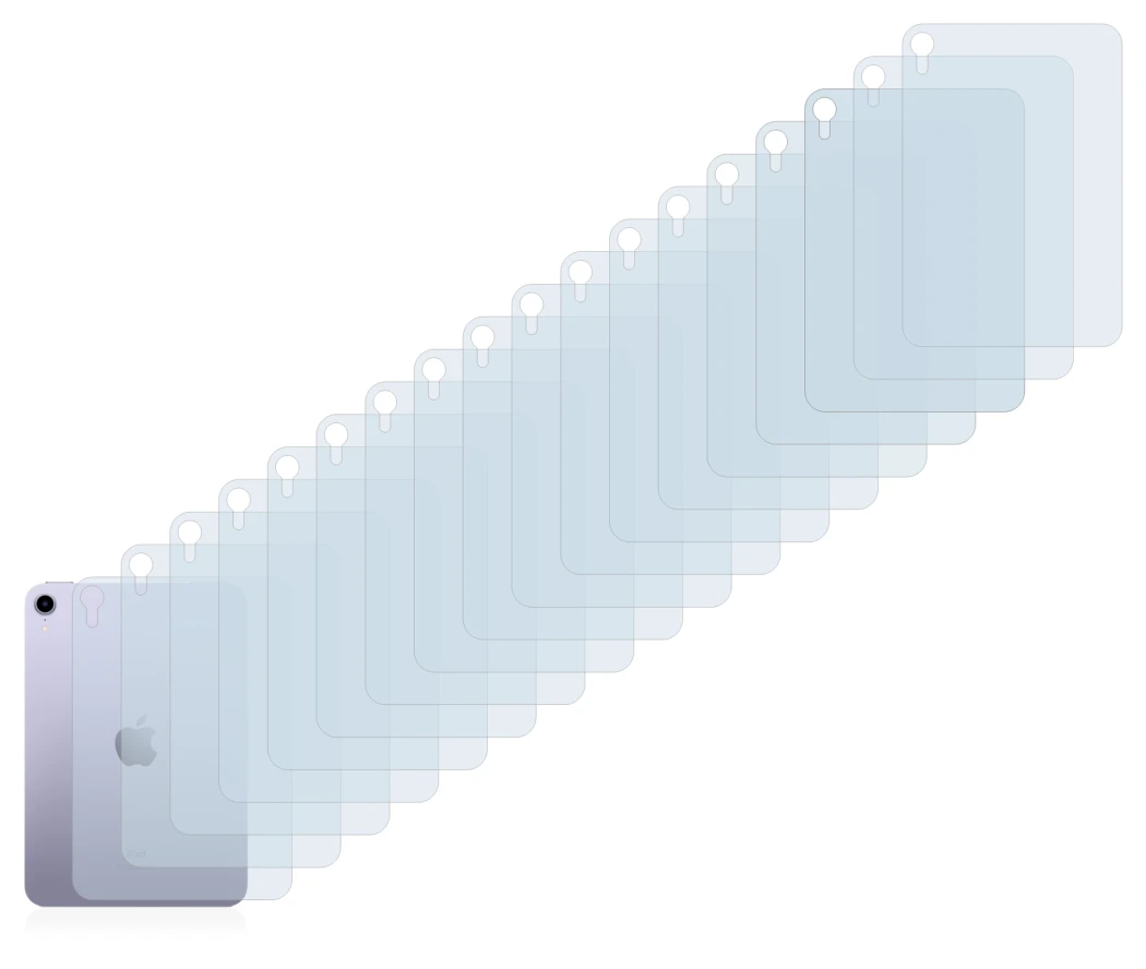 Immagine del dispositivo Apple iPad Mini 6 WiFi 2021 (6a. Gen., Posteriore) con un'ampia varietà di protezioni per lo schermo.