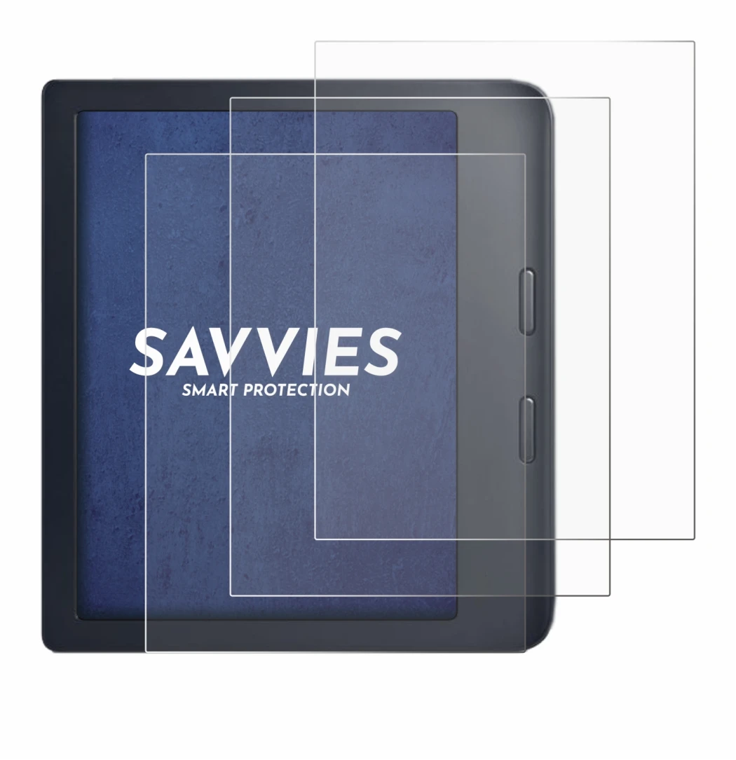 Immagine del dispositivo Kobo Libra 2 con un'ampia varietà di protezioni per lo schermo.