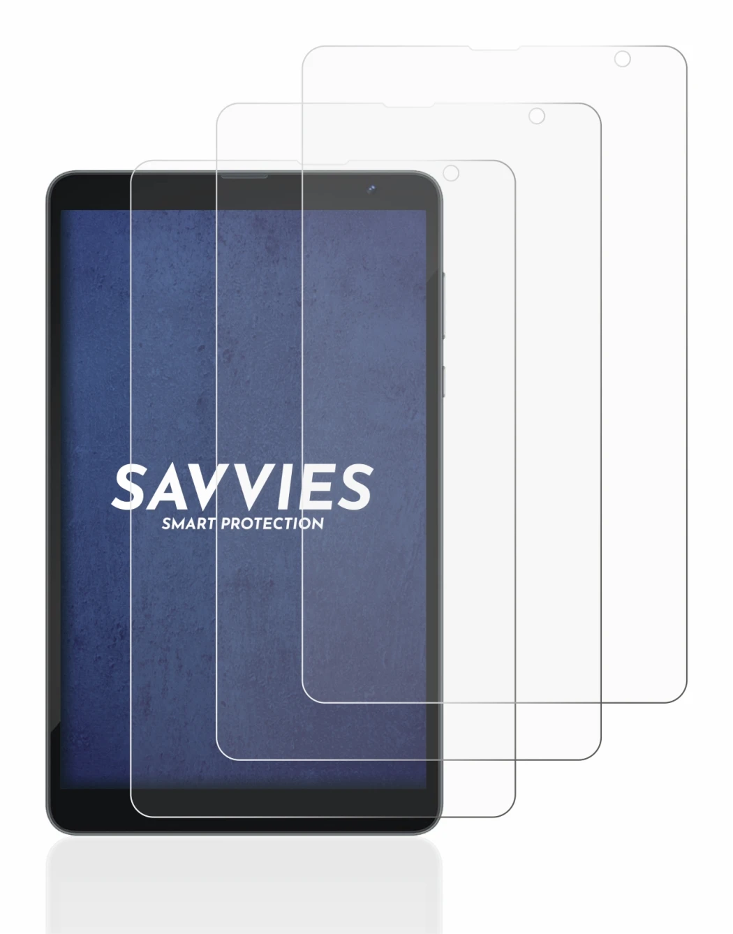 Immagine del dispositivo Blackview Tab 6 con un'ampia varietà di protezioni per lo schermo.