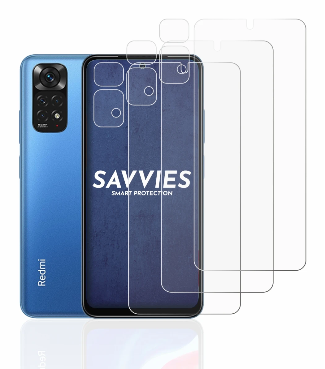 Immagine del dispositivo Xiaomi Redmi Note 11 (Fronte+Fotocamera) con un'ampia varietà di protezioni per lo schermo.
