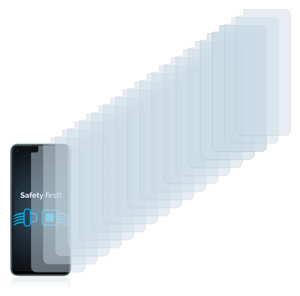 Immagine del dispositivo Oppo A76 con un'ampia varietà di protezioni per lo schermo.