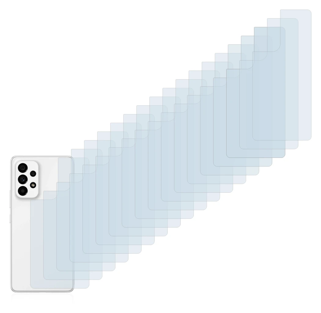 Immagine del dispositivo Samsung Galaxy A53 5G (Posteriore) con un'ampia varietà di protezioni per lo schermo.