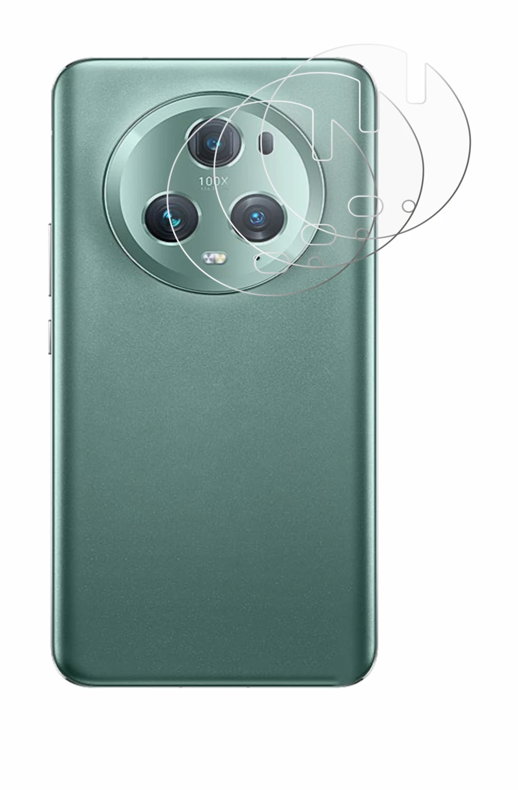 Immagine del dispositivo Honor Magic 5 Pro (SOLO Fotocamera) con un'ampia varietà di protezioni per lo schermo.