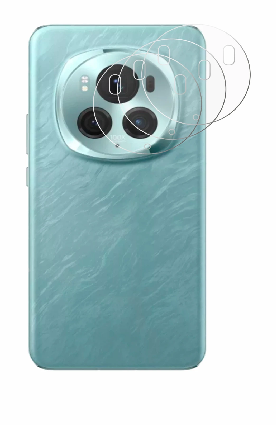 Immagine del dispositivo Honor Magic 6 Pro (SOLO Fotocamera) con un'ampia varietà di protezioni per lo schermo.