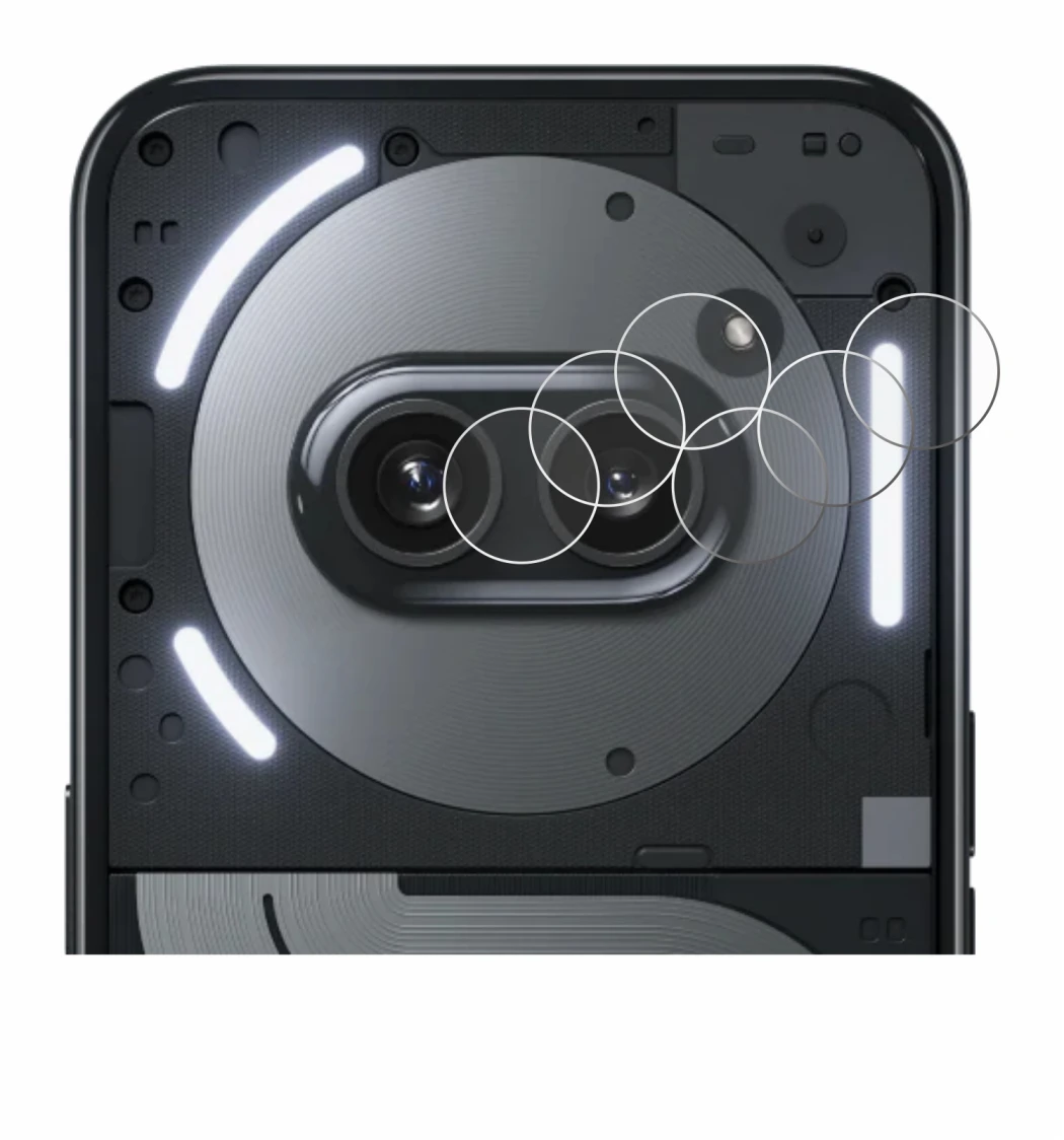 Immagine del dispositivo Nothing Phone (2a) Plus (SOLO Fotocamera) con un'ampia varietà di protezioni per lo schermo.