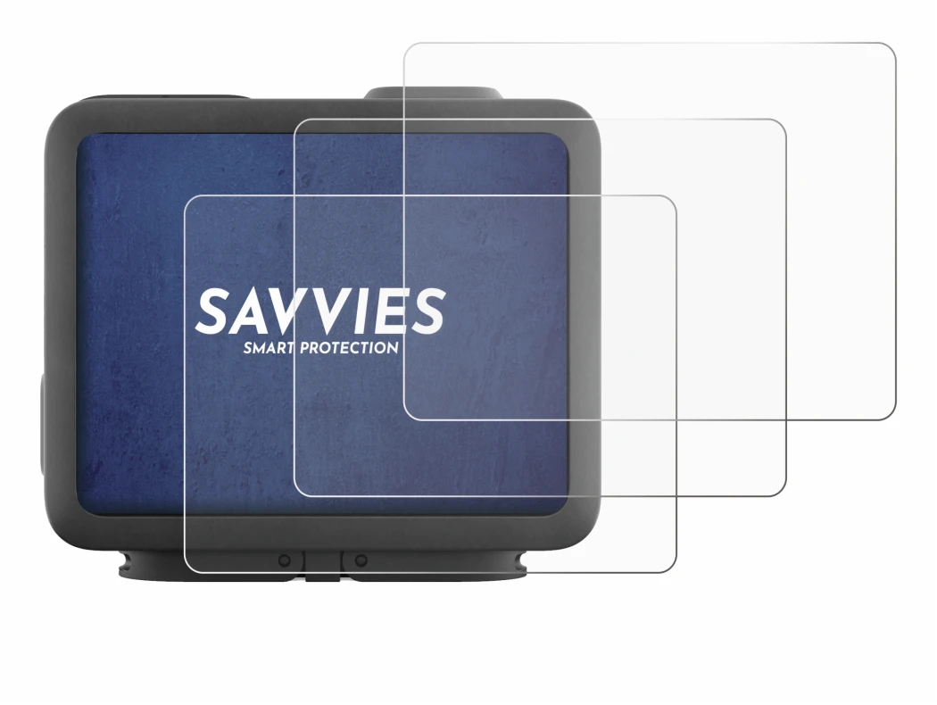 Immagine del dispositivo GoPro Hero 4k con un'ampia varietà di protezioni per lo schermo.