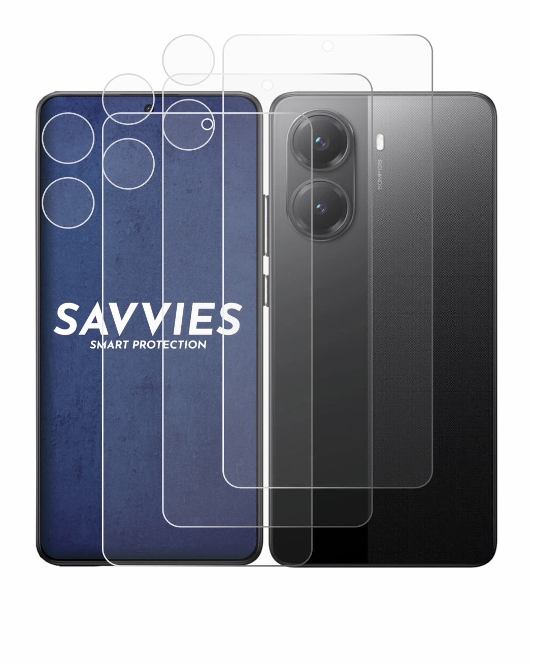 Immagine del dispositivo Xiaomi Poco X7 Pro (Fronte+Fotocamera) con un'ampia varietà di protezioni per lo schermo.