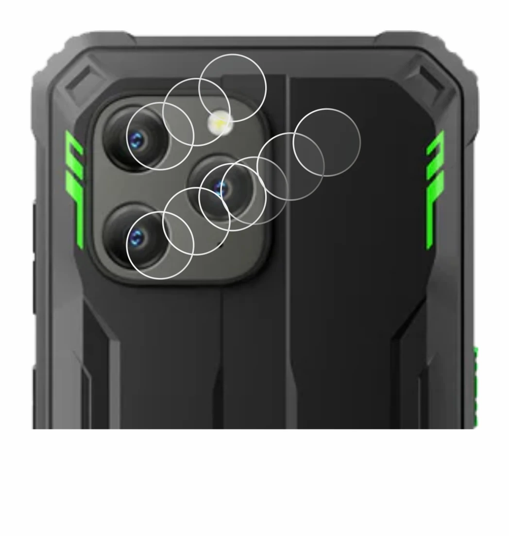 Immagine del dispositivo Blackview BV5300 Plus (SOLO Fotocamera) con un'ampia varietà di protezioni per lo schermo.