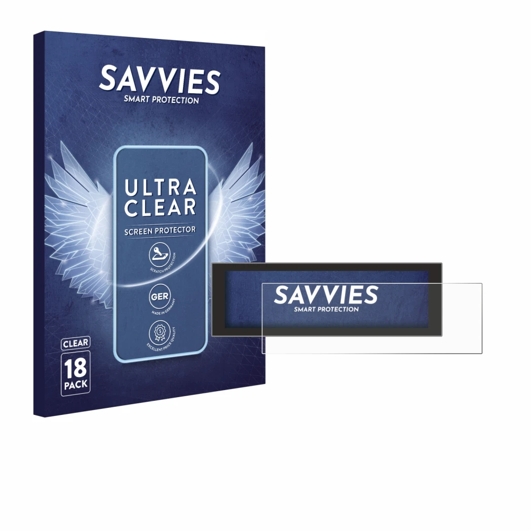 Parte frontale di una confezione del prodotto con il logo del marchio Savvies. Accanto è raffigurato il dispositivo EcoFlow DE