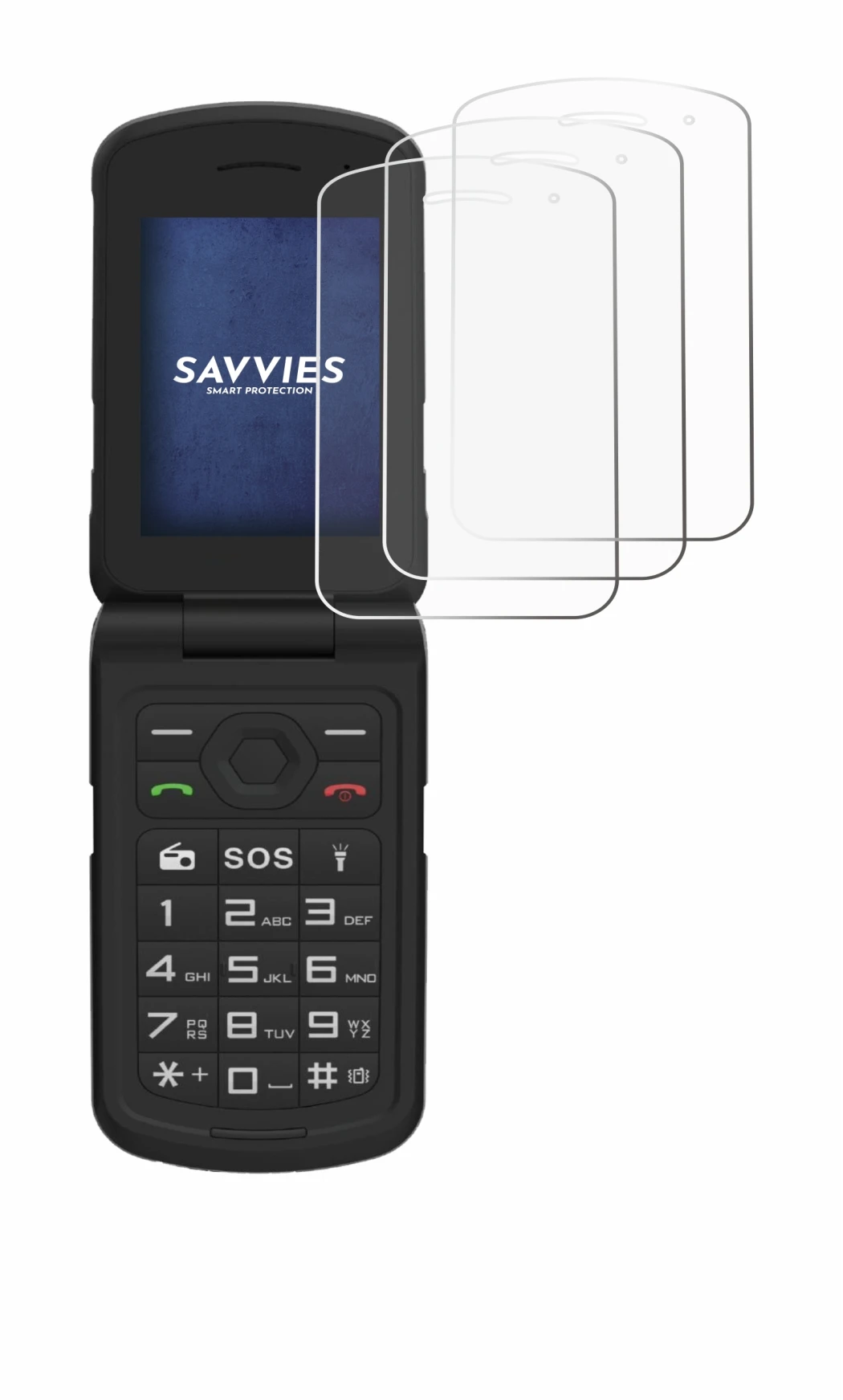 Immagine del dispositivo AGM M10 con un'ampia varietà di protezioni per lo schermo.