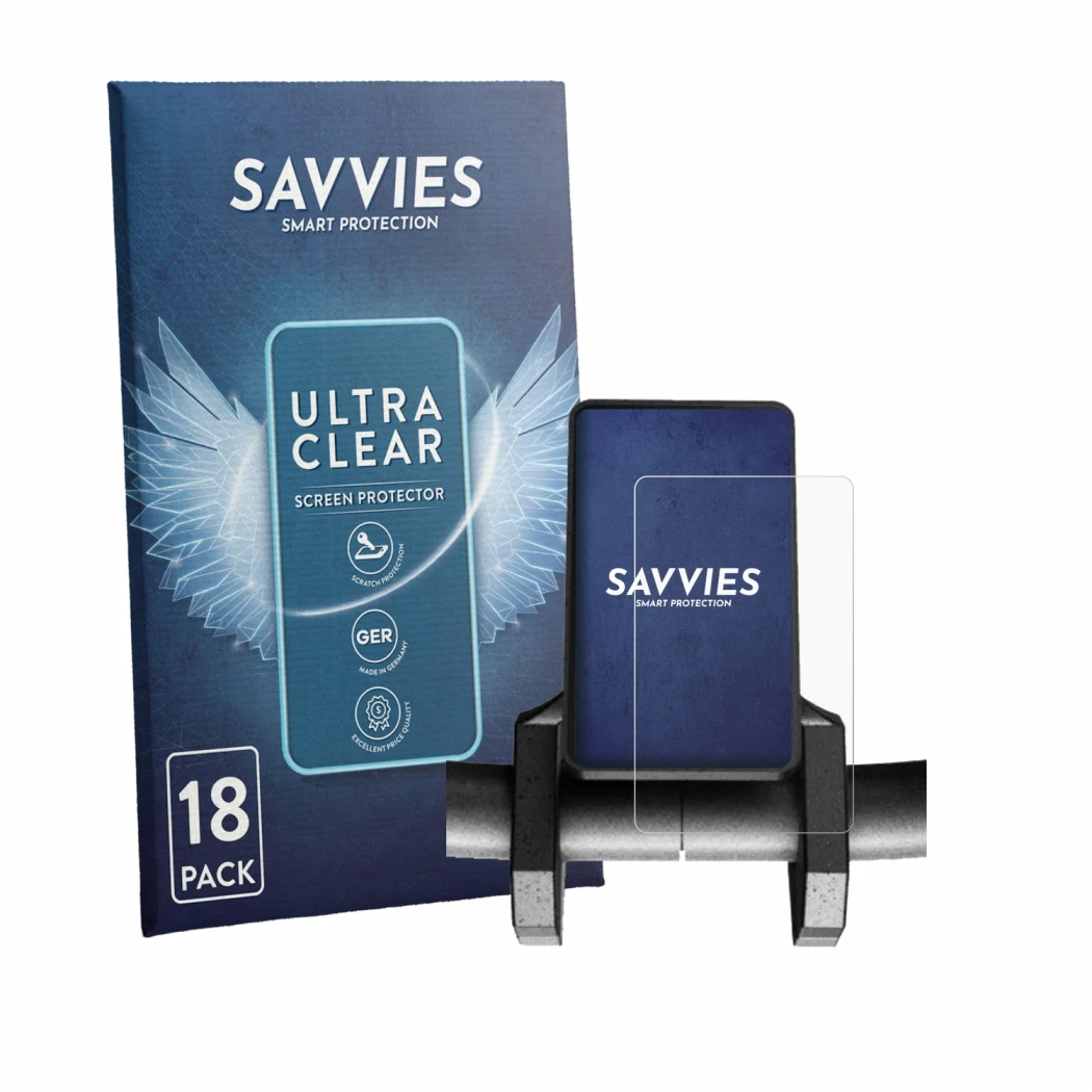 Parte frontale di una confezione del prodotto con il logo del marchio Savvies. Accanto è raffigurato il dispositivo Joyor S8-S