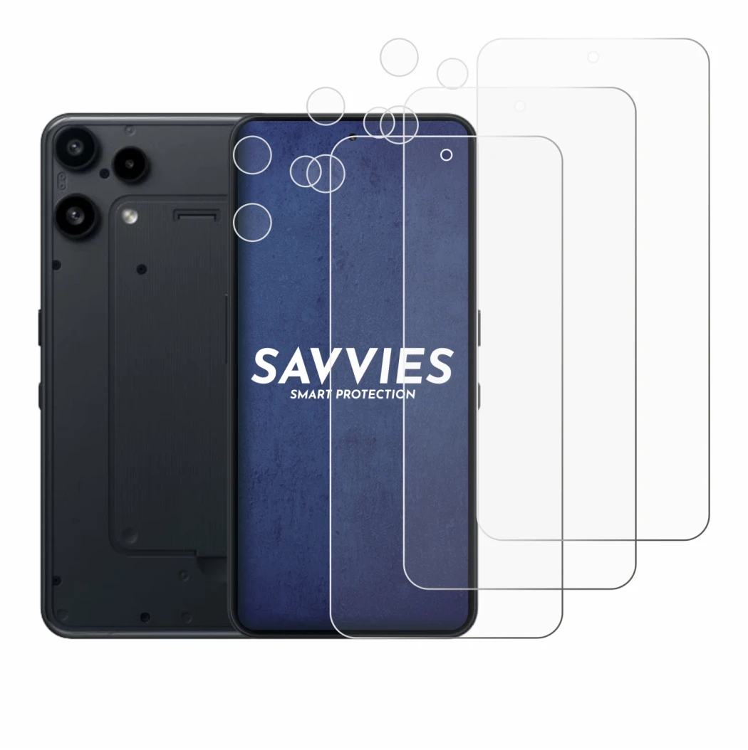 Immagine del dispositivo Nothing Phone (3a) Lite (Fronte+Fotocamera) con un'ampia varietà di protezioni per lo schermo.