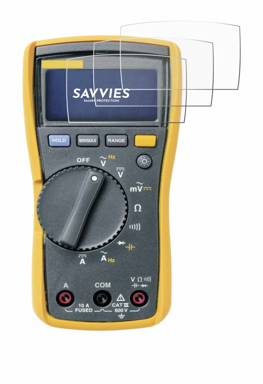 Immagine del dispositivo Fluke MultiMeter 113 con un'ampia varietà di protezioni per lo schermo.